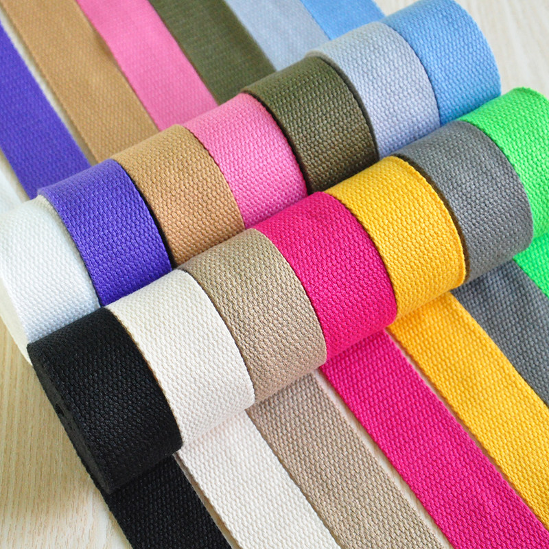 彩色帆布背包带箱包带打包书包斜跨包加厚织带辅料皮带绳宠物带