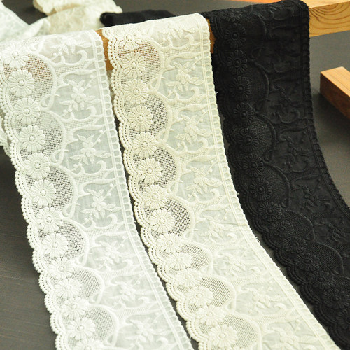 加厚立体纯棉水溶刺绣蕾丝花边