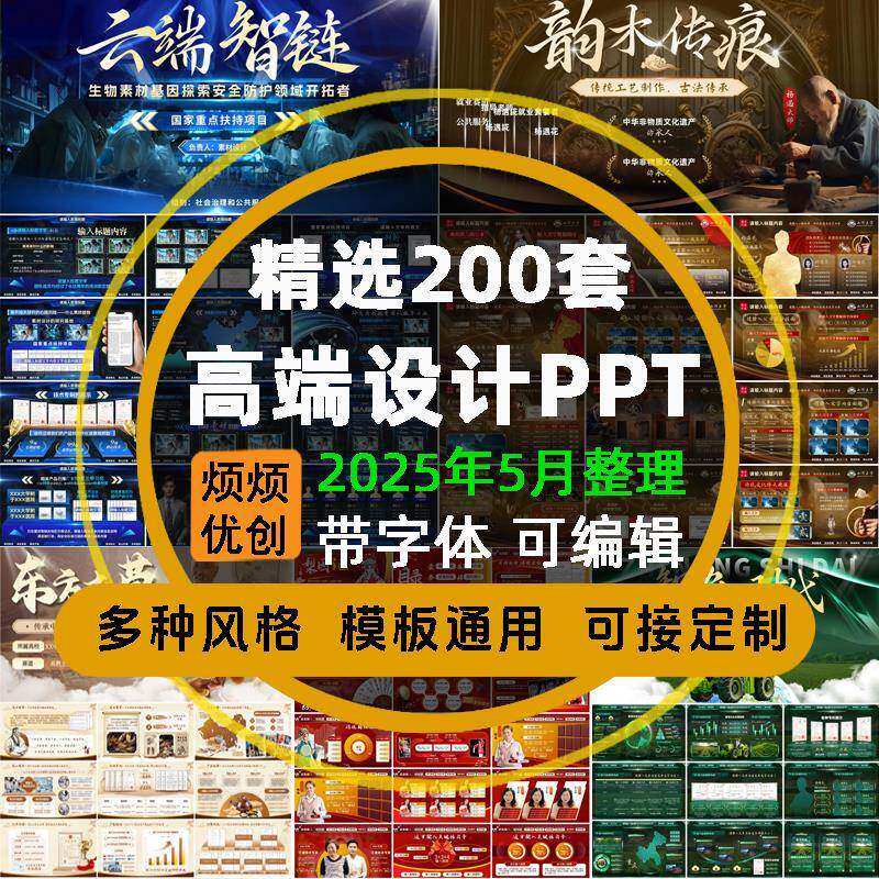 PPT高级感模板科研答辩演讲比赛汇报红色科技感古风高端精美排版图片
