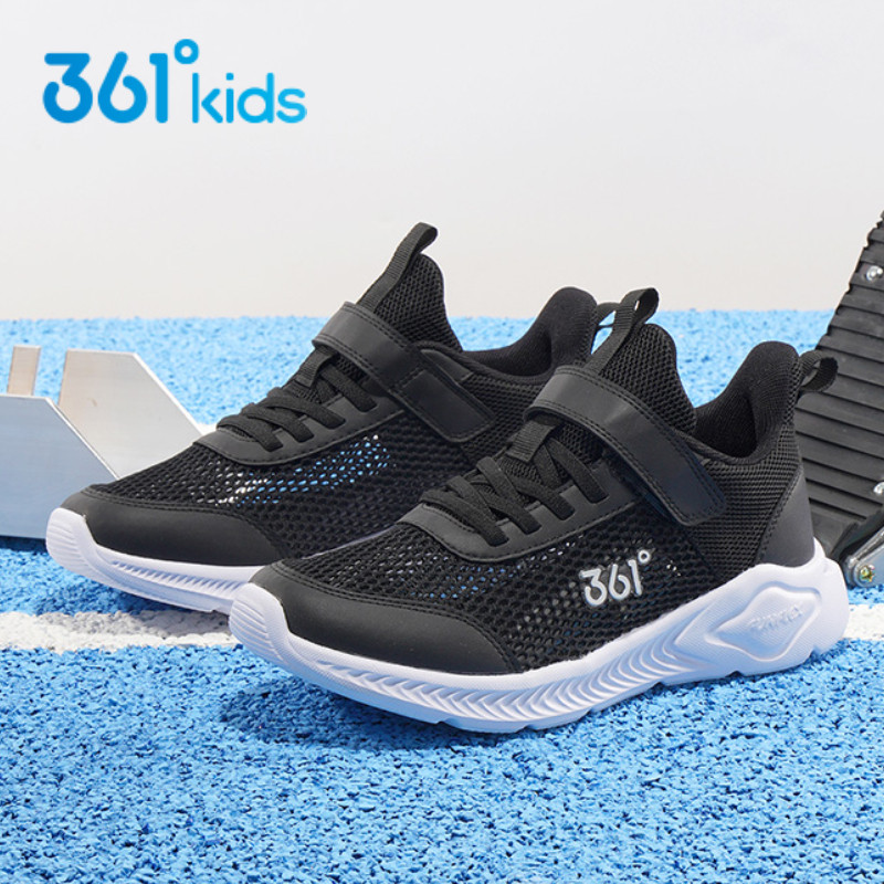 361度童鞋跑鞋男女童夏季网面透气中大童鞋子薄款网孔儿童运动鞋