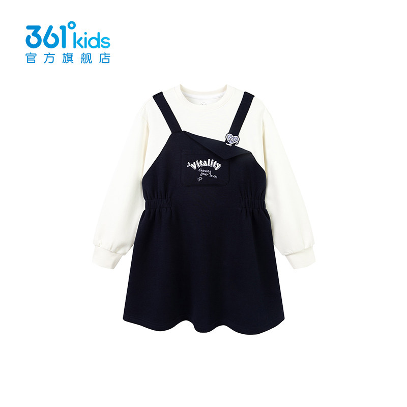 【商场同款】361&deg;童装女童针织连衣裙2026年春季新款中大童裙