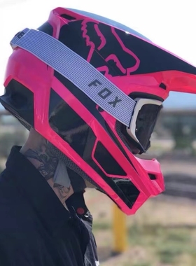 FOX越野盔摩托车V1美国V2新款V3头盔摩托车场地竞技男林道拉力盔