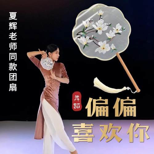 偏偏喜欢你扇子中国风刺绣团扇