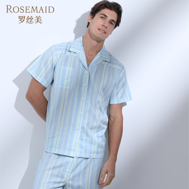罗丝美20年纯棉短袖睡衣裤