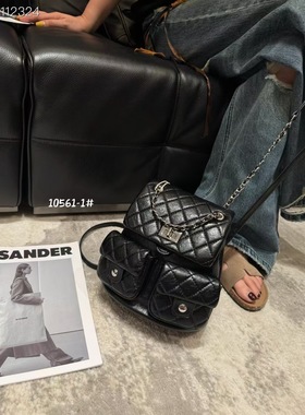 小香风新款女包时尚休闲百搭单肩斜挎包双肩包菱格包链条包10561