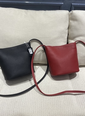 真皮时尚斜挎包手机包百搭女包小包2025新款女包软皮水桶包96871