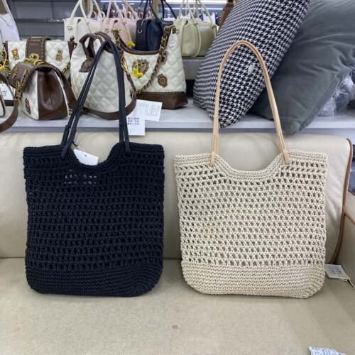 罗耶尔葵尔时尚女包单肩包腋下包草编包大包托特包镂空编织包8333