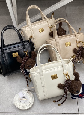 韩版小众女包水桶包女2026新款油蜡皮洋气百搭单肩包斜挎包71038