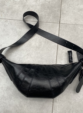 牛角包大可颂包软皮女包通勤大容量斜挎包饺子包单肩斜挎包23316