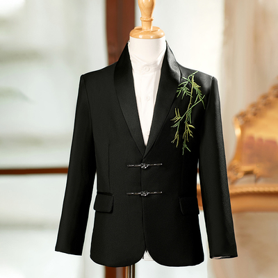 儿童新中式国风刺绣演出服