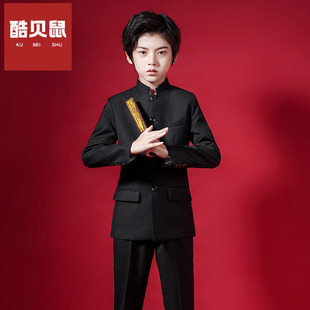 儿童中山装演出服西装男童五四青年朗诵主持人礼服中式学生中大童