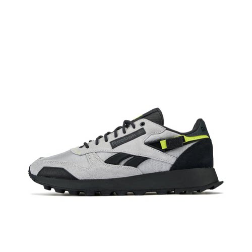 Reebok CLASSIC LEATHER 运动复古 低帮跑步鞋 男女同款 灰黑
