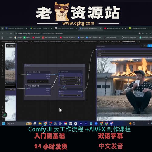 ComfyUI云工作流程+AlVFX制作课程
