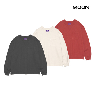 PURPLE Field Long THE Pocket FACE Sleeve Tee紫标长T恤 NORTH