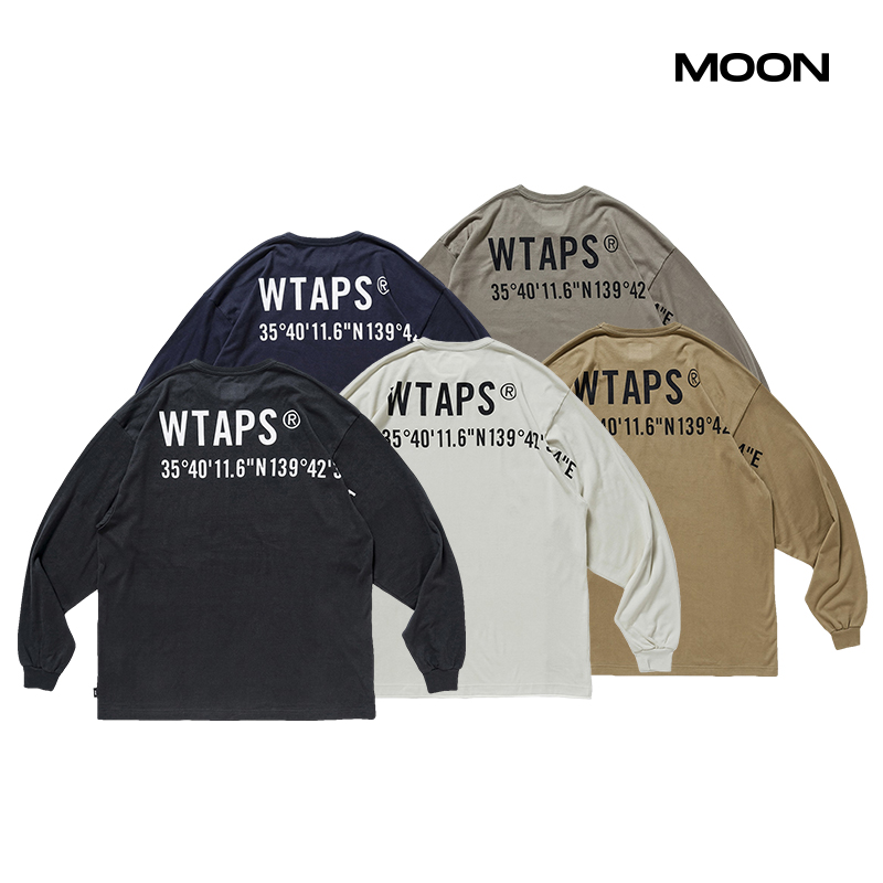 MOON北京现货WTAPS GPS / LS / COTTON坐标大LOGO长袖T恤21AW-WTAPS品牌-美乐淘潮牌汇