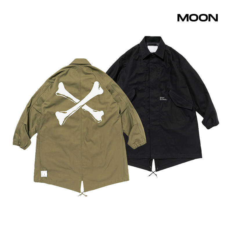 现货 WTAPS SMOCK / COAT / COTTON. SERGE骨头鱼尾风衣夹克24FW
