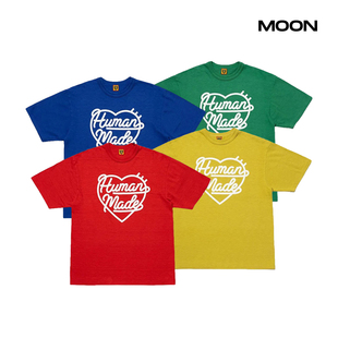 MADE 爱心宽松纯棉半袖 SHIRT t恤 MOON现货HUMAN 23SS COLOR