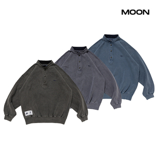 现货 Descendant VOIL HENLEY NECK PIGMENT DYE 水洗卫衣 25FW