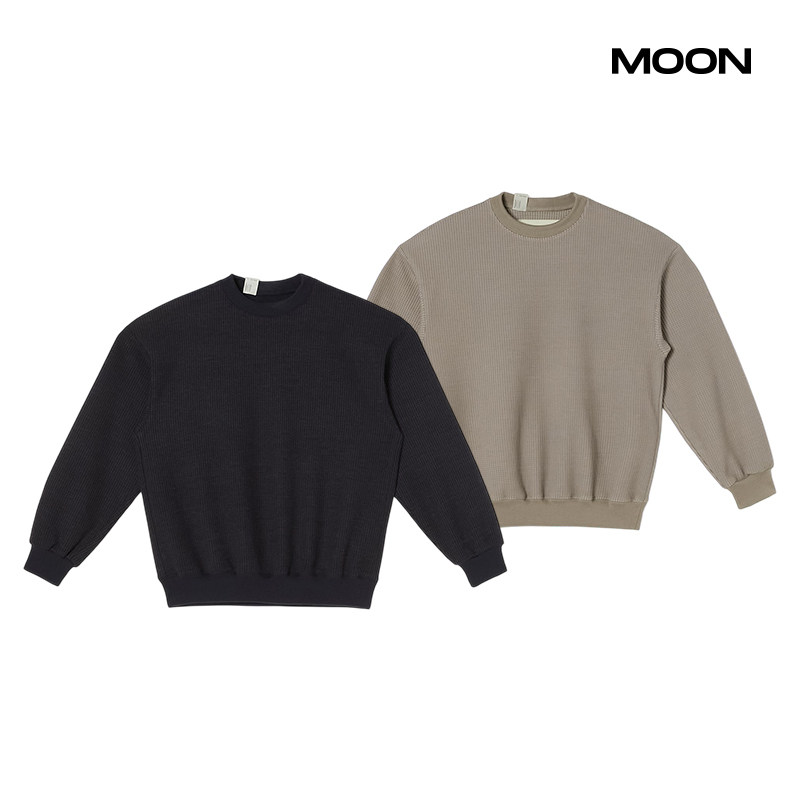 现货 N.HOOLYWOOD SWEATSHIRT 华夫格羊毛混纺圆领卫衣 26AW
