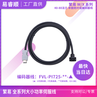 E单圈绝对值编码 繁易W PI725 器线伺服线束 X系列FVL