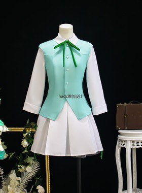 百变小樱cos服绿色马甲连衣裙日常服cosplay女款二次元动漫全套装