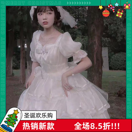 洛丽塔原创芙拉小姐lolita花嫁款华丽款op花神芙洛拉lolita公主裙