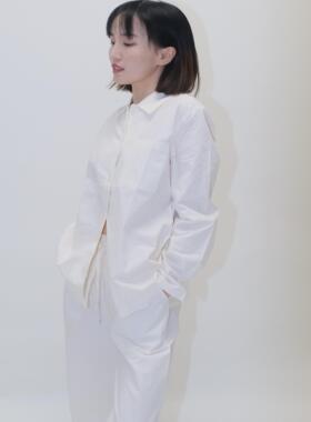 【微瑕清仓特价】长绒棉长袖衬衫睡衣家居服春秋款套装男女同款