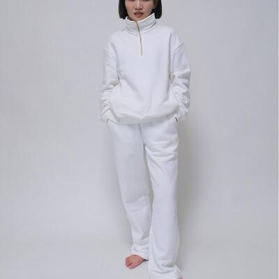 【微瑕清仓特价】半拉链毛圈加绒纯棉卫衣卫裤套装男女同款家居服