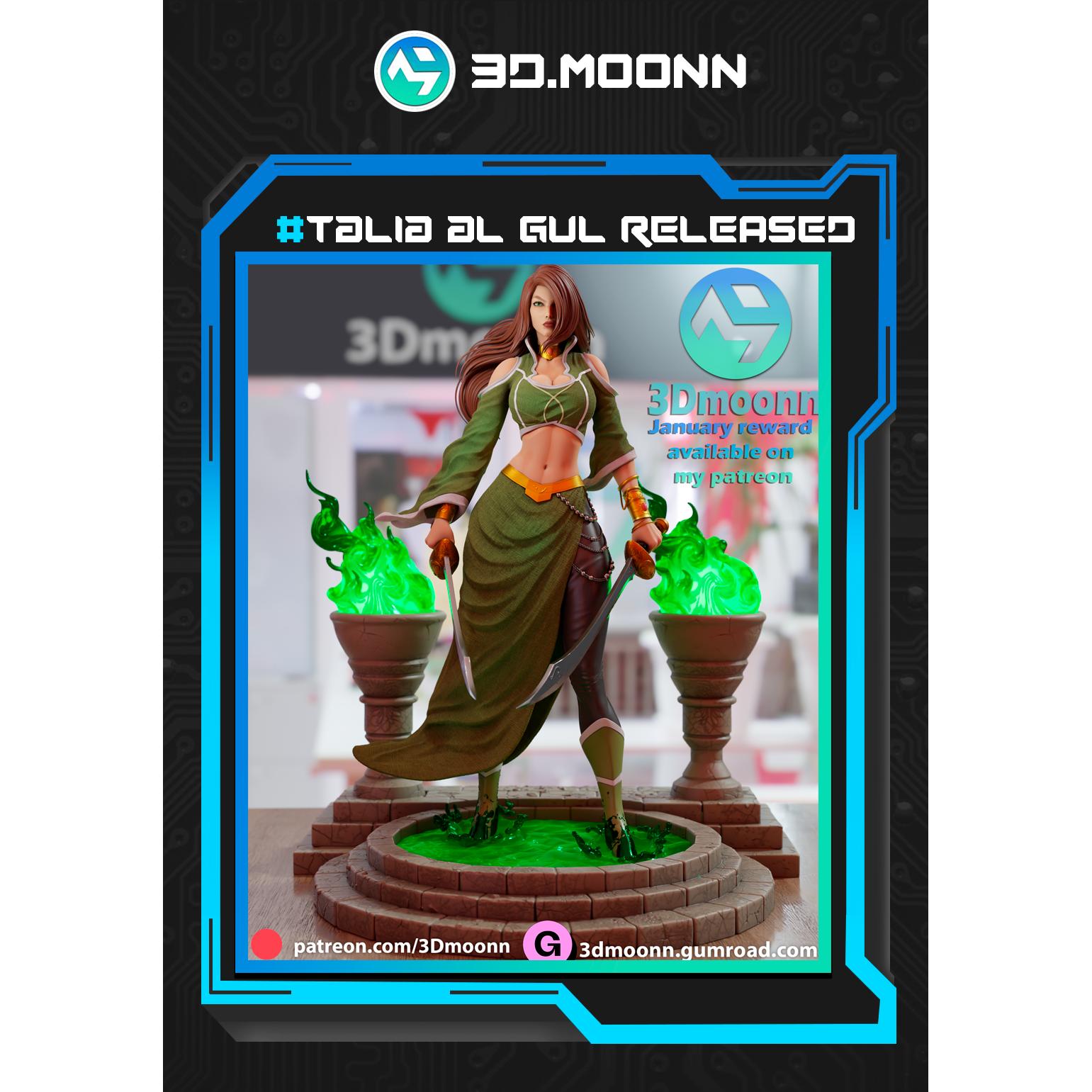 DC漫画 塔利亚·艾尔·古尔 3D打印模型STL非实物  003