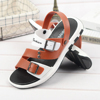 夏季日式两穿凉鞋男防滑开车鞋透气防水沙滩鞋软底潮拼色塑胶凉鞋