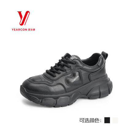 意尔康SSSS秋季新款女鞋厚底轻便老爹鞋小白鞋休闲鞋S584AD05774Y