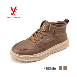 薄绒厚底马丁靴高帮鞋 意尔康SSSS冬季 时尚 男鞋 S722AM55230M 新款
