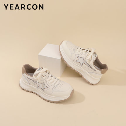 意尔康SSSS秋季新款女鞋时尚百搭厚底阿甘鞋休闲鞋S581AD05548Y