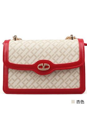 意尔康SSSS秋季新款女包时尚拼色印花链条手提单肩斜跨包S6Y23376