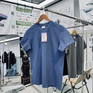 柔感阳离子华夫格吸湿排汗抑菌防臭功能男女通用户外短袖 速干T恤