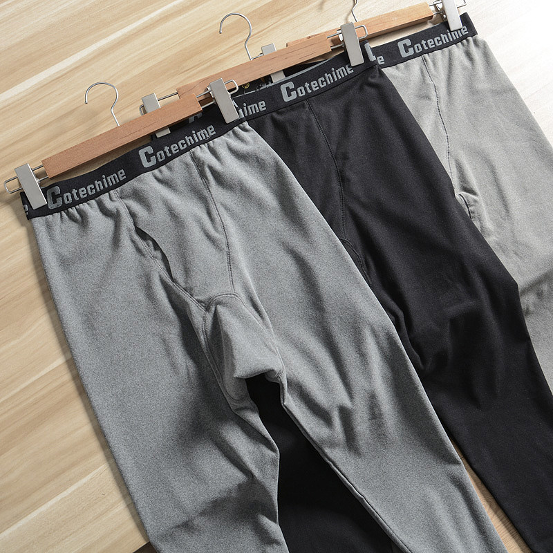 阳离子双面德绒自发热隐形高弹冬季塑形打底裤男裤子保暖裤秋裤