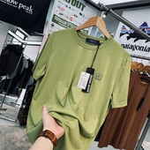 高端剪刀系列液氨丝光棉男女同款 T恤 户外休闲吸湿速干圆领短袖