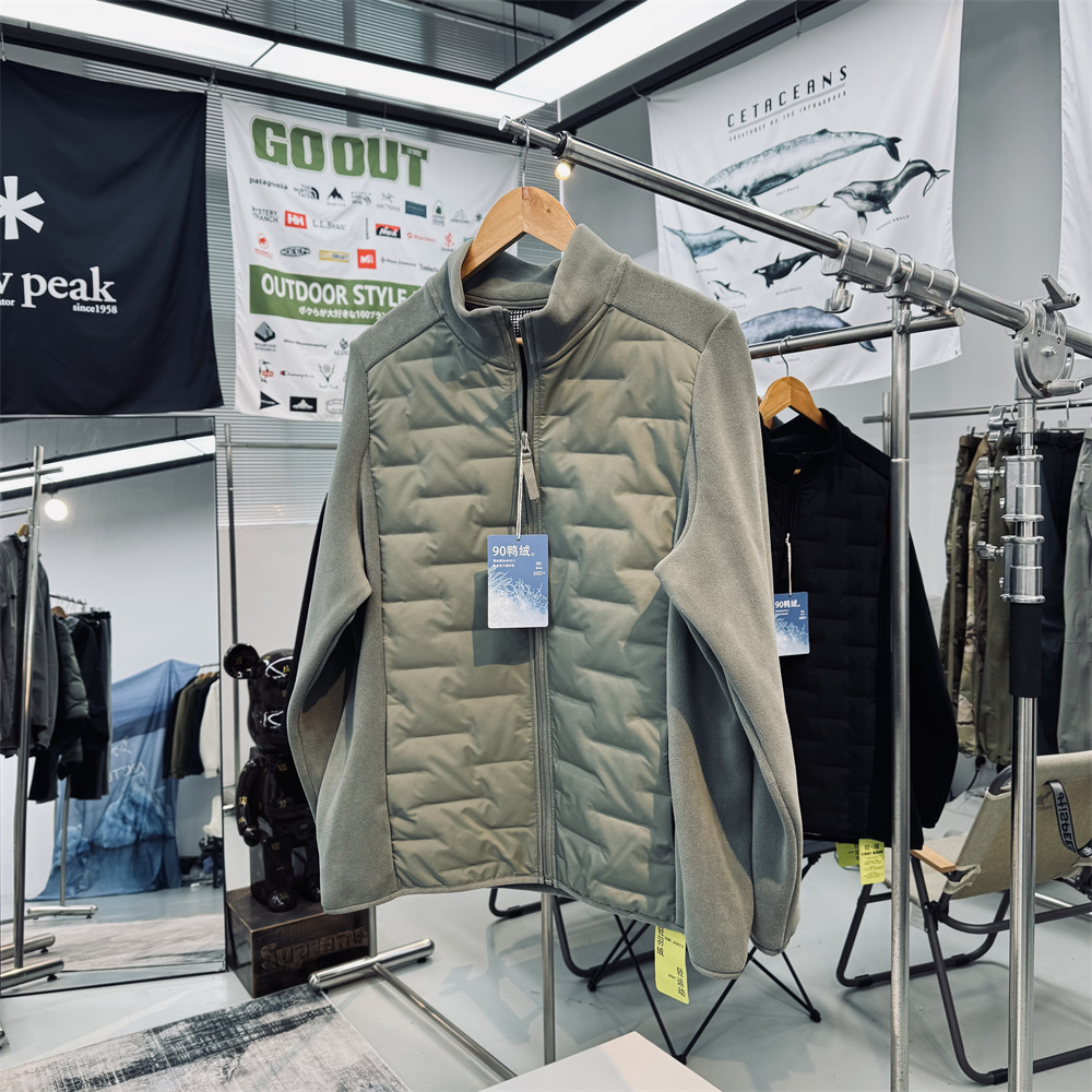 防风保暖户外中间层立领羽绒服
