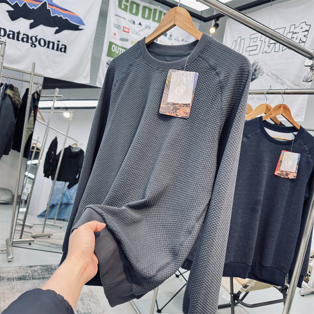 大牌平替蜂窝肌理感吸湿透气速干户外运动休闲宽松版男女通用卫衣