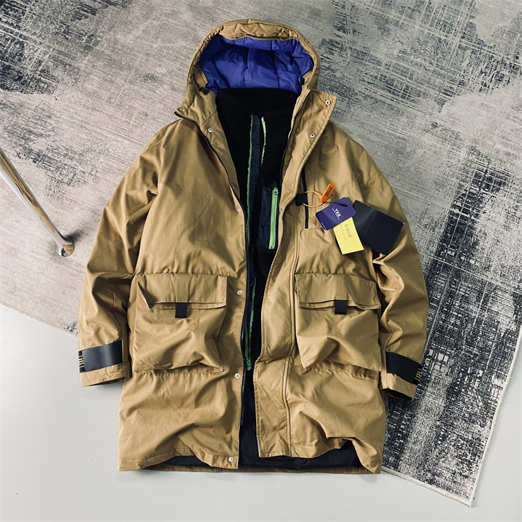 户外山系防风防泼水羽绒服二合一