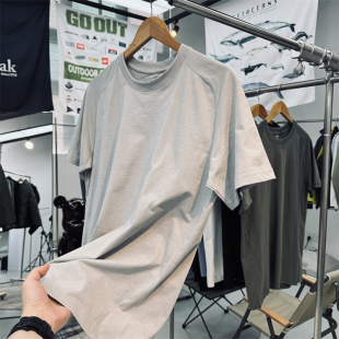 lulu平替 户外速干T恤 肩部交叉剪裁棉感索罗那吸湿透气纯色基础款