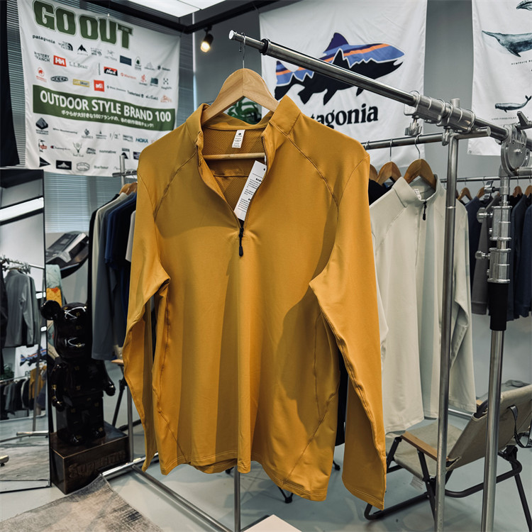 波浪纹肌理定制面料吸湿透气弹力户外山系运动半拉链长袖速干T恤,户外/登山/野营/旅行用品,速干T恤,淘宝优惠券,粉丝福利购,淘宝优惠卷