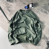 LULU平替 下摆拉链开叉方格肌理中间层抓绒衣男士 圆领套头卫衣