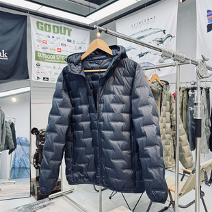 超轻云感压胶防钻绒工艺男士户外中间层防风保暖连帽羽绒服外套