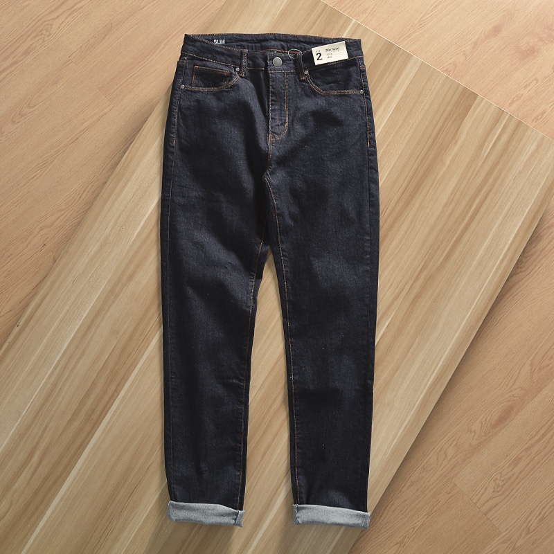 丹宁修身男士春季休闲弹力牛仔裤