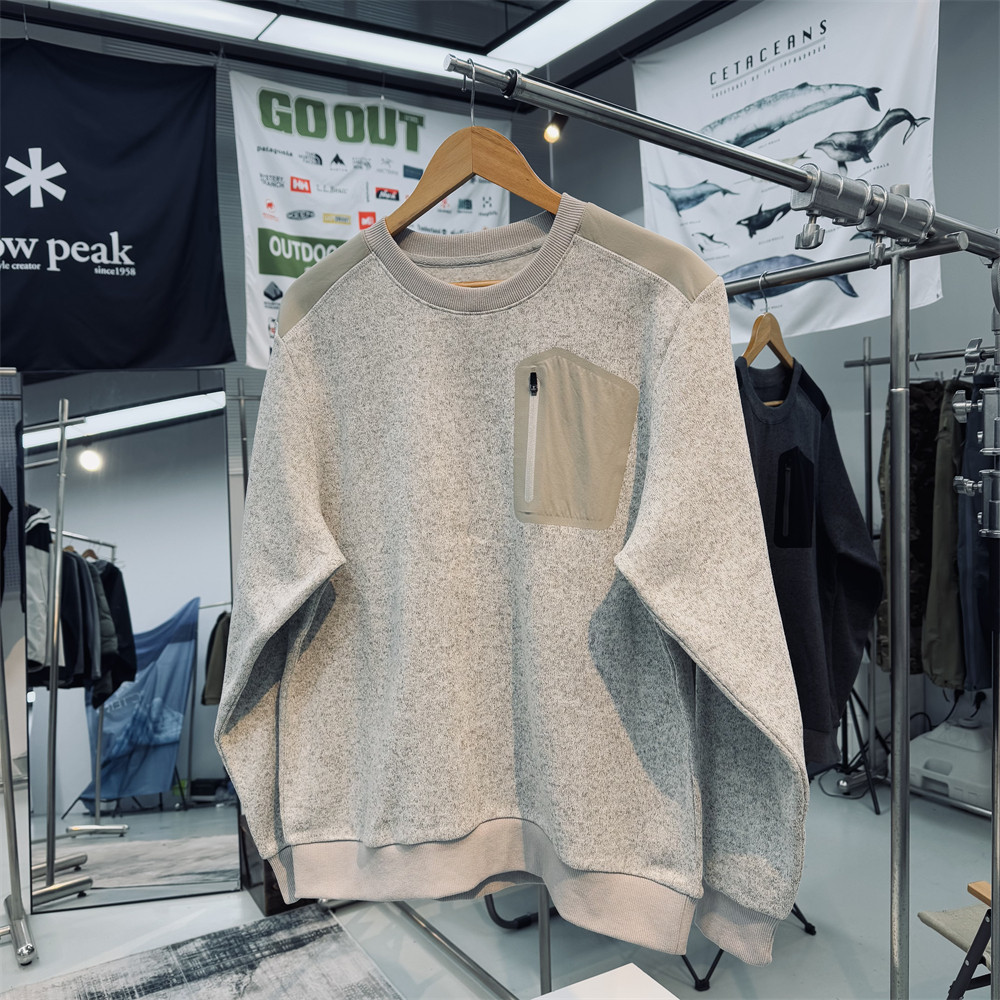 吸湿透气动态保暖内搭中间层男士户外圆领套头胸前压胶口袋抓绒衣,户外/登山/野营/旅行用品,抓绒衣,淘宝优惠券,粉丝福利购,淘宝优惠卷