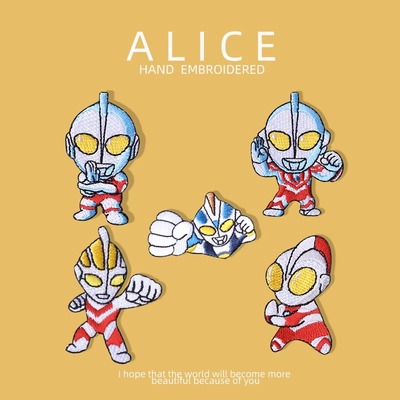 凹凸曼补丁贴免缝免烫卡通布贴