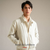 PUPP普普鎏金系列春秋季 男士 纯亚麻翻领简约商务休闲夹克外套