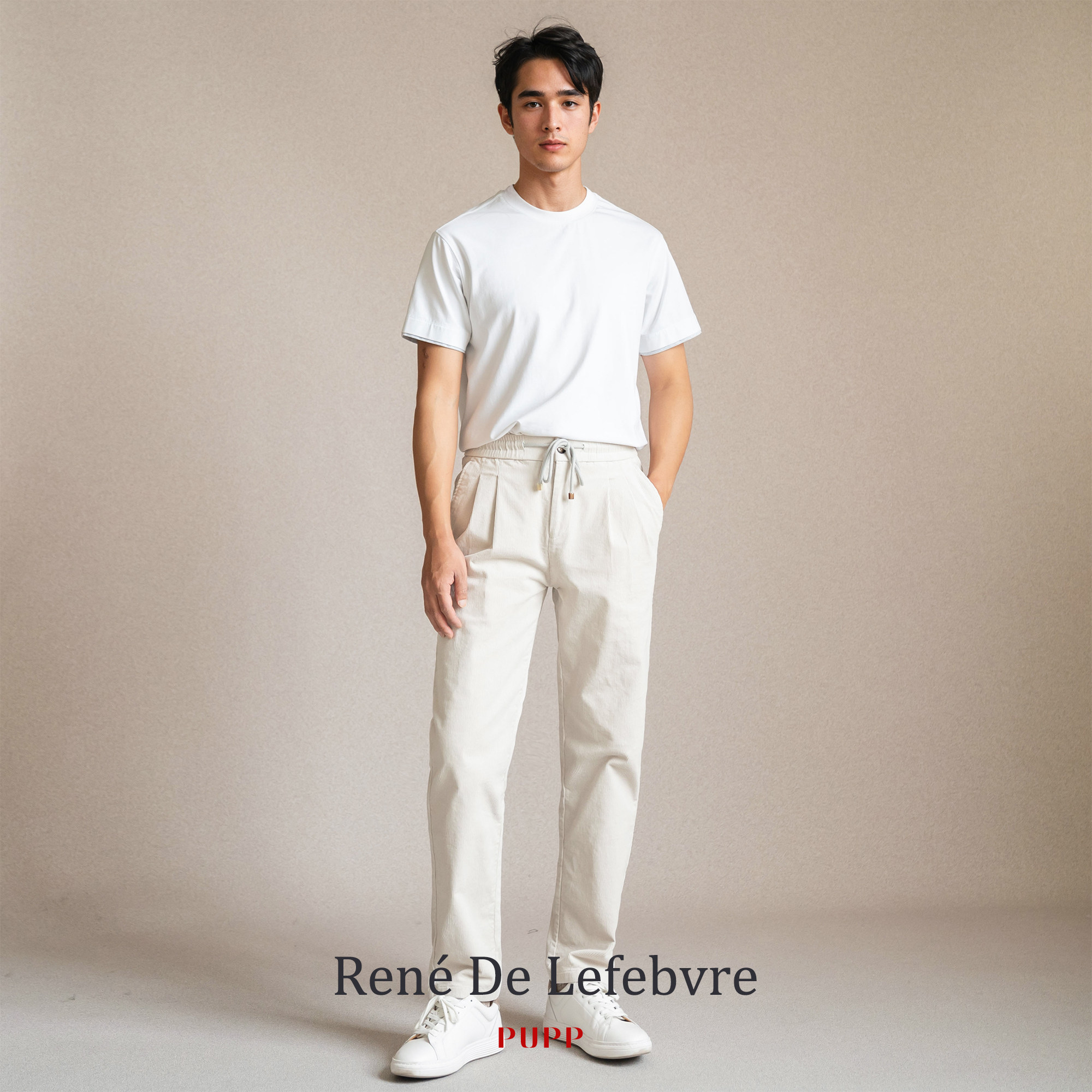 PUPP秋冬季纯棉灯芯绒加厚商务男士直筒修身老钱风抽绳长裤休闲裤,男装,休闲裤,淘宝优惠券,粉丝福利购,淘宝优惠卷