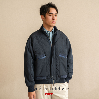 PUPP普普秋冬季男士轻薄短款立领宽松保暖间棉绗缝夹克棉服外套